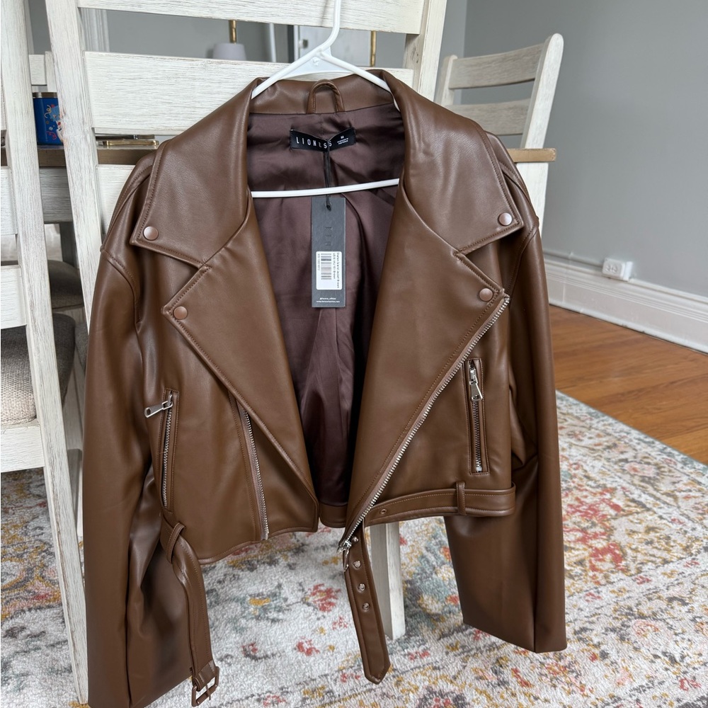 Lioness Staten Island Jacket Leather (M) Brown